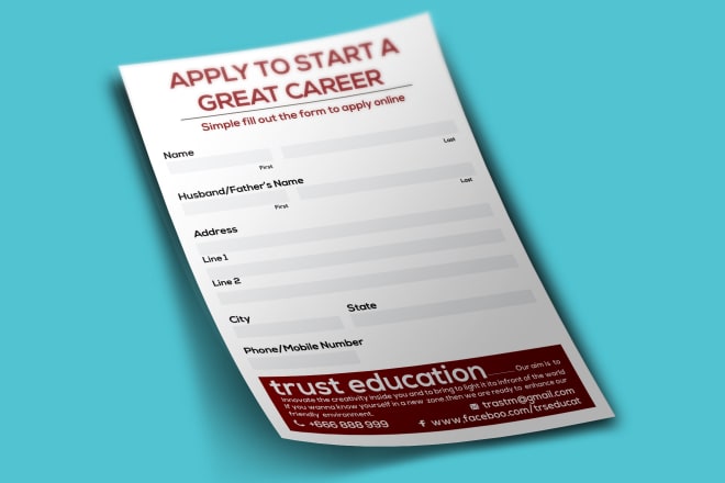 I will design perfect admission form,admission flyer,certificate