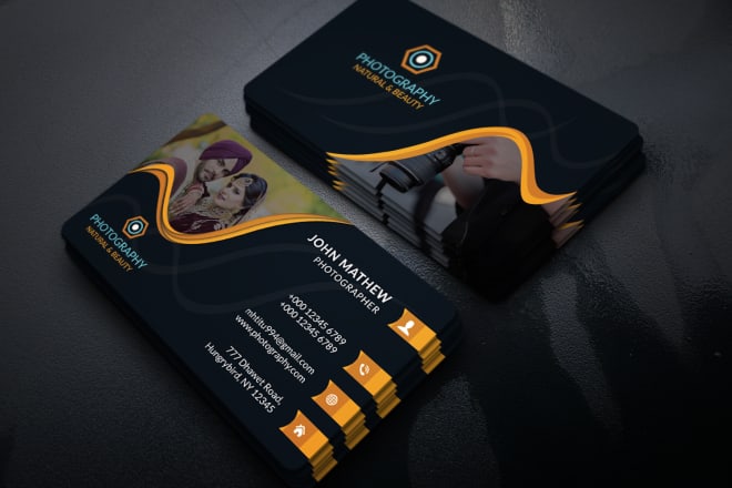 I will design photography business card