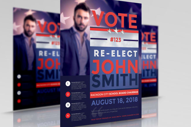 I will design political flyers and posters within 24 hours