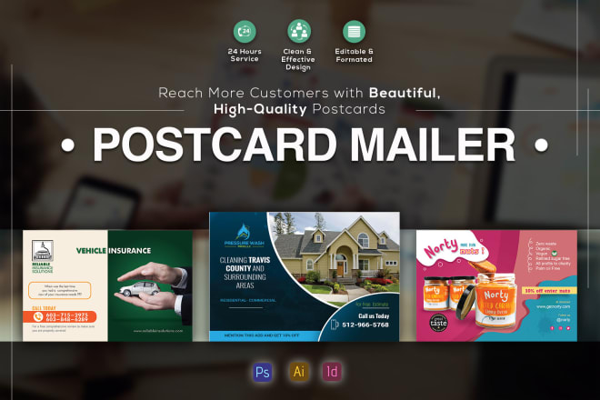 I will design postcard mailer or direct mail for your business
