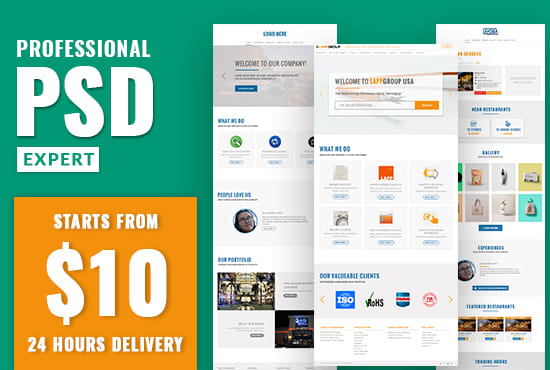 I will design pro PSD for your website using photoshop, illustrator