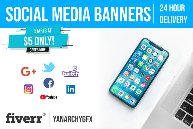 I will design professional banners for social media