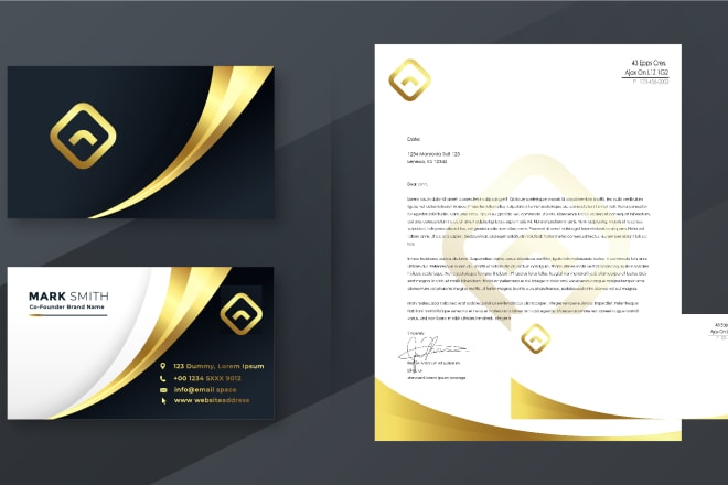 I will design professional business cards, letterhead and envelope