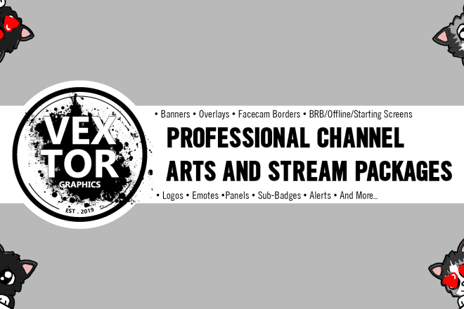 I will design professional channel arts and streaming packages
