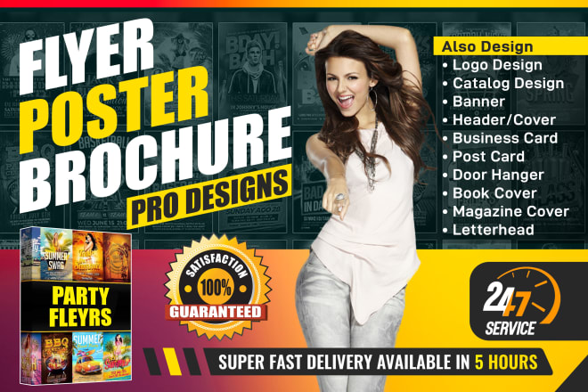 I will design professional flyer, poster, brochure in 8 hours