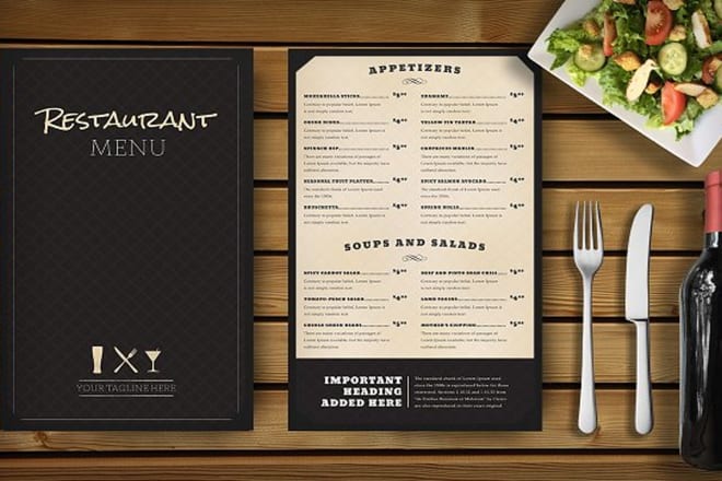 I will design professional restaurant menu, food menu design