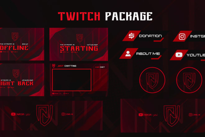 I will design professional twitch overlay for your stream