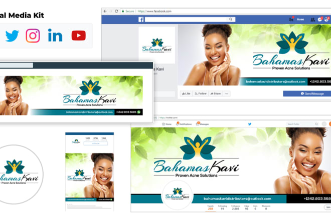 I will design profile cover for facebook, twitter and linkedin