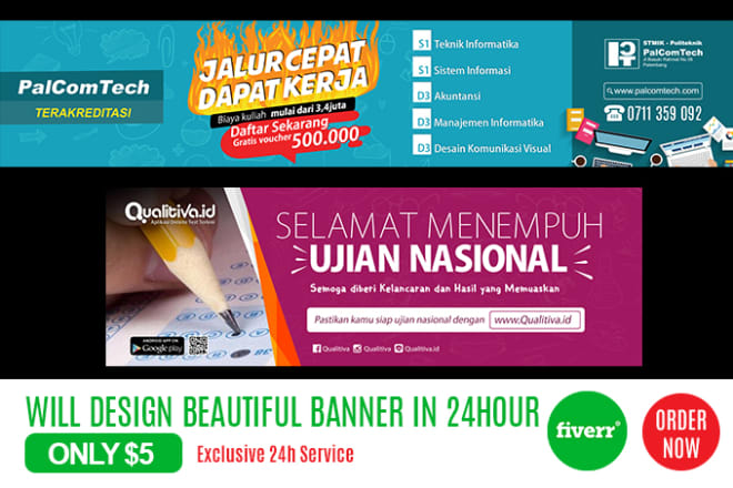 I will design promotional banner ads or signage in less than 24hour