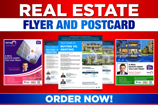 I will design real estate postcard and flyers for realtor