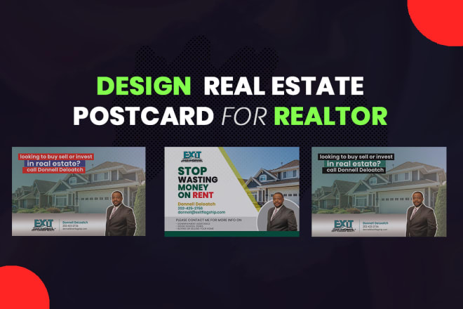 I will design real estate postcard, flyer or digital ads for realtors