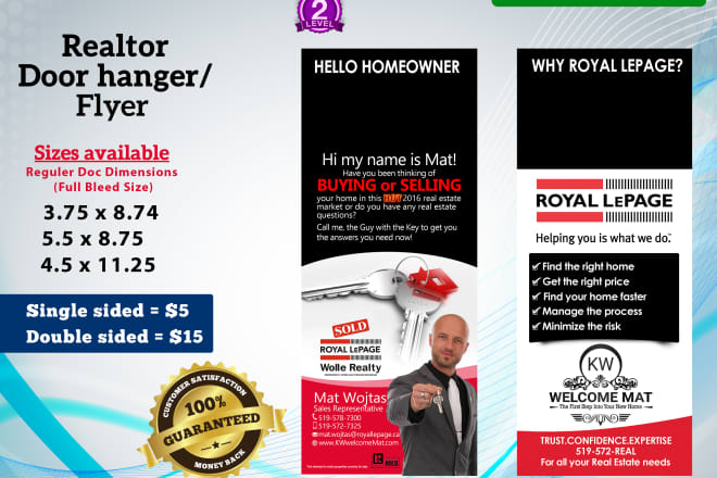 I will design realtor door hanger,realtor flyer