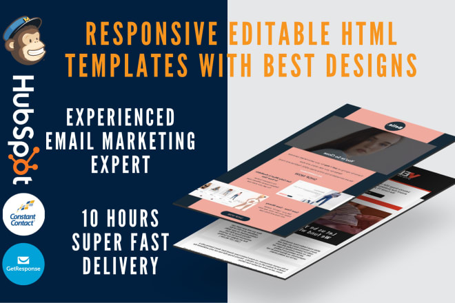 I will design responsive mailchimp html email template newsletter