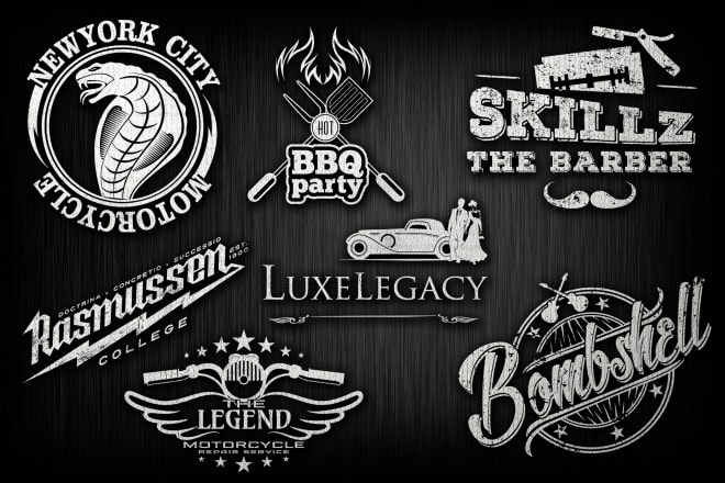 I will design retro, hipster, badge and vintage logo design for you