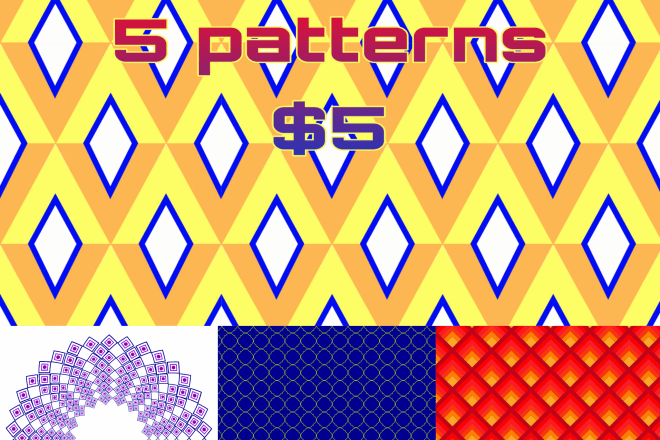 I will design seamless and repeating patterns