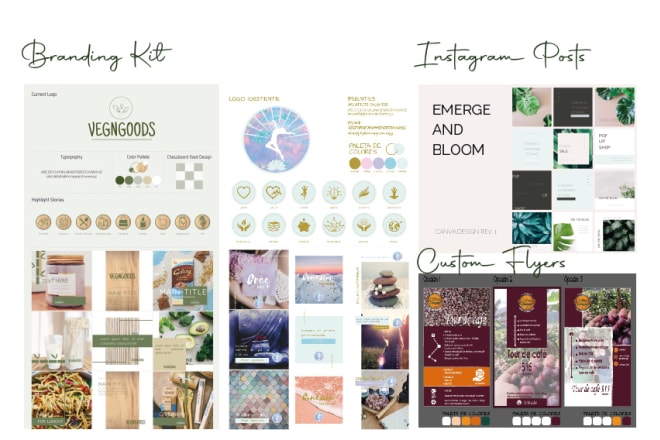 I will design social media kit for instagram on canva