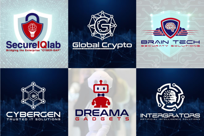 I will design tech crypto security software technology startup logo