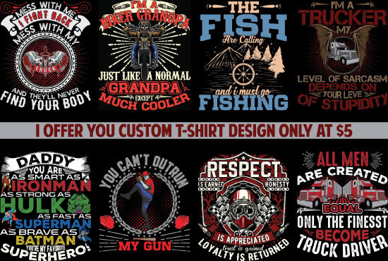 I will design tee shirt that will be custom