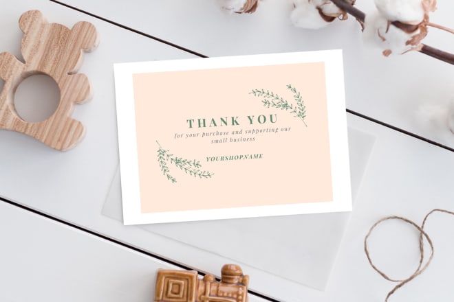 I will design thank you card by 24 hour