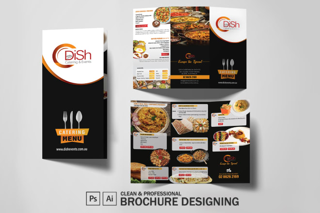 I will design tri fold, bi fold, z fold brochure or leaflet