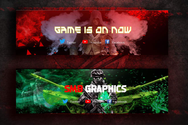 I will design twitch, twitter, youtube banner and gaming banner