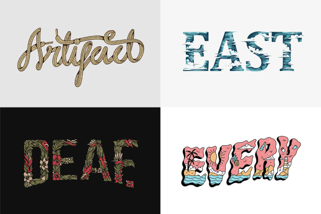 I will design typography art, art on type, for your clothing brand