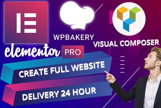 I will design with visual composer, elementor pro or wpbakery on wordpress website