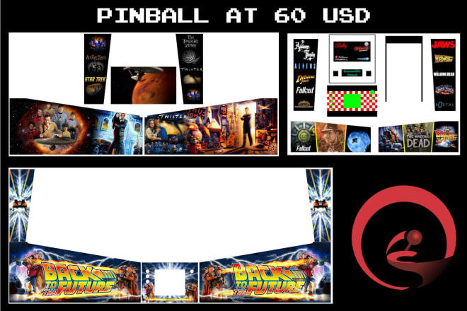 I will design wonderful and artistic pinball arcade cabinet