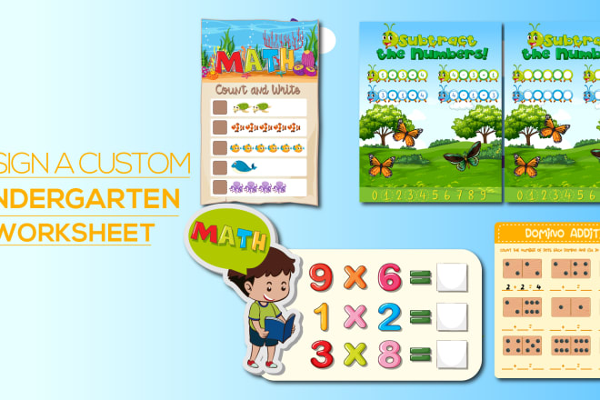 I will design wonderful custom worksheets for kindergarten and preschool