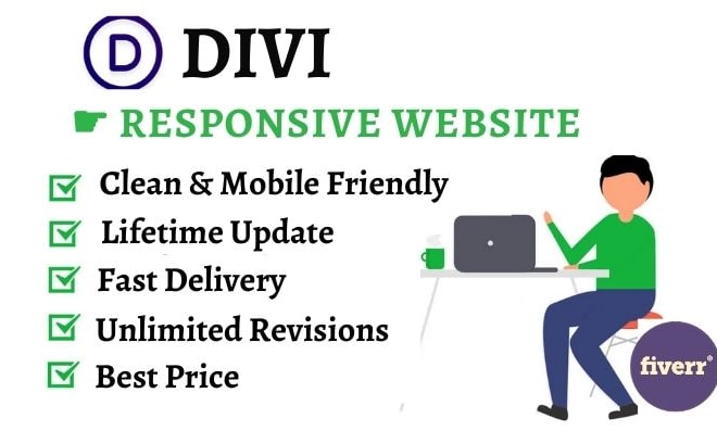 I will design wordpress website responsive with divi theme, divi builder