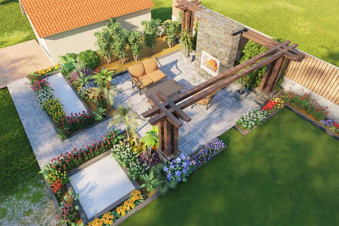 I will design your 2d,3d house plan and landscape backyard lawn