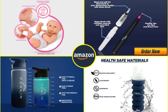 I will design your amazon listing infographic and lifestyle images