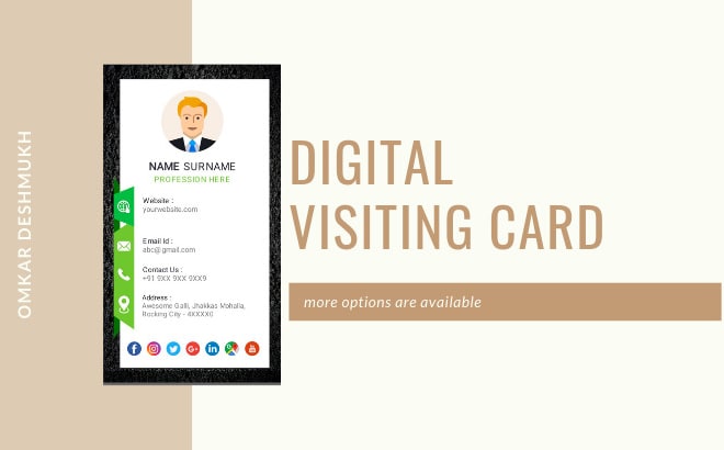 I will design your digital visiting card