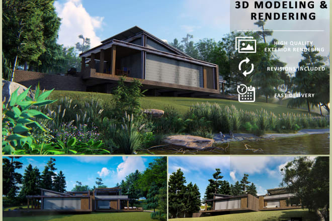 I will design your garden landscape in 3d renderings