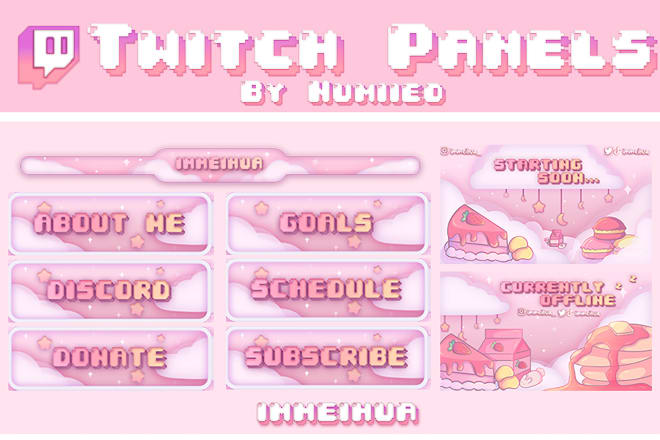 I will design your twitch panels, screens and overlays