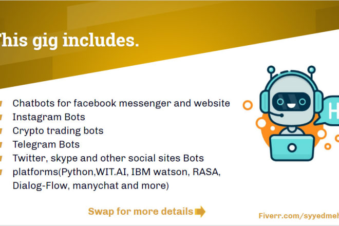 I will develop a chatbot for your website or facebook messenger