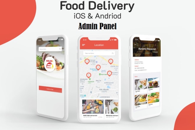 I will develop android food delivery app with admin panel