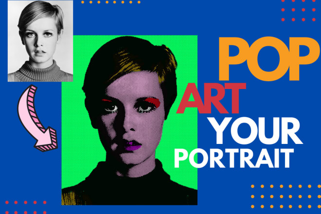 I will digital andy warhol pop art portrait of your photo