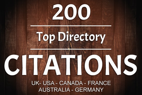 I will do 200 top directory citations for local business