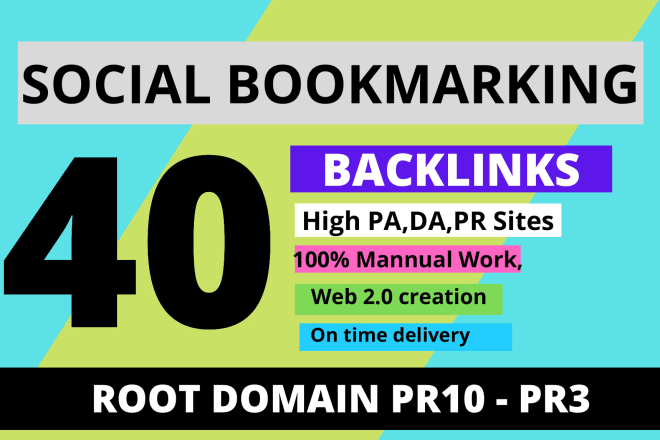 I will do 4o social bookmarking manually