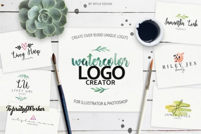 I will do a beautiful feminine or watercolor logo