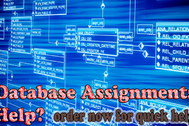 I will do all type of database projects and assignments