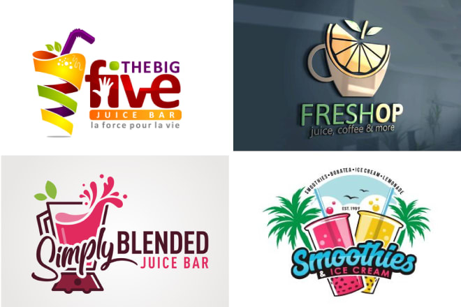 I will do amazing fruit shop, juice bar, and coffee shop logo