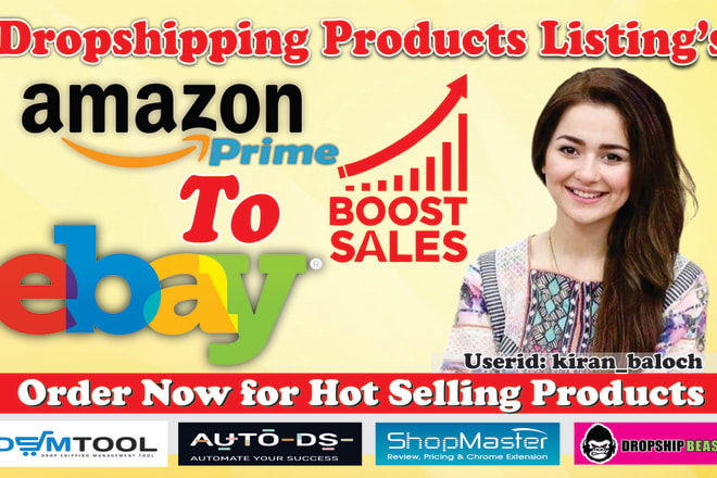 I will do amazon to ebay dropshipping listings hot sellings