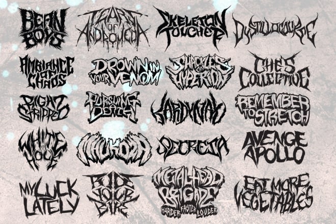 I will do an unique brutal death metal logo for your band in a day