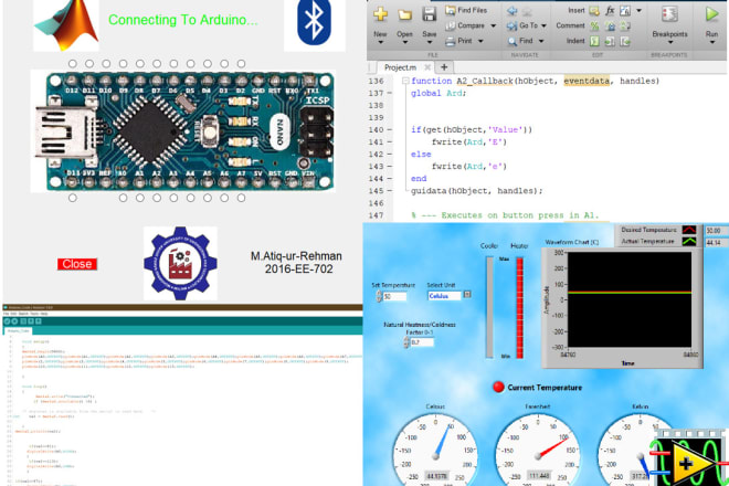 I will do any labview, matlab or arduino projects