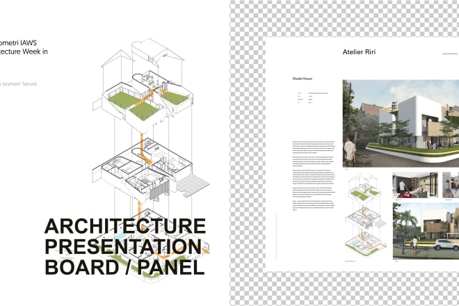 I will do architecture presentation board panel layout