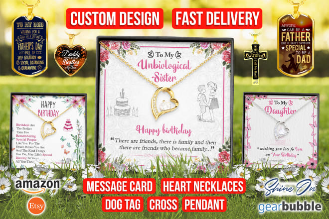 I will do attractive pod jewelry design and message card design