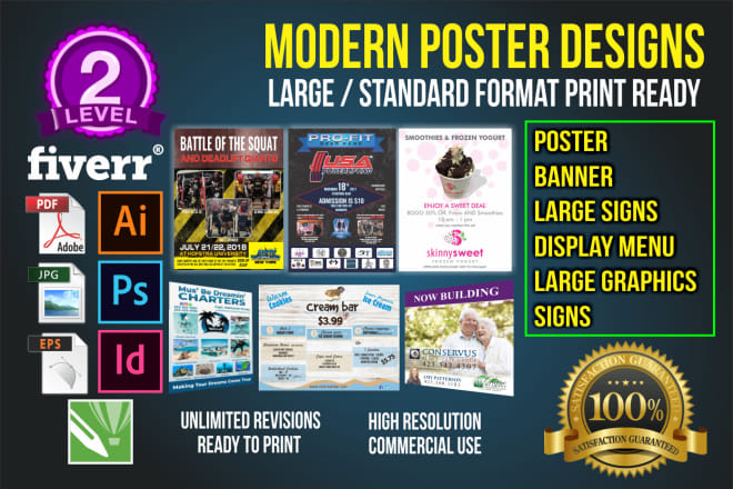 I will do awesome poster for large format designs