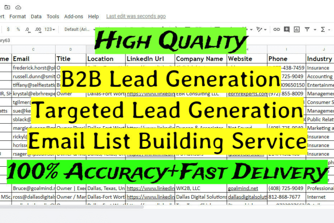 I will do b2b lead generation, targeted linkedin lead generation